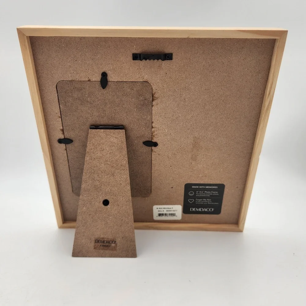 Demdaco Where America is Still Wild Black Bear 4x6 Photo Frame Wood Rustic Lodge
